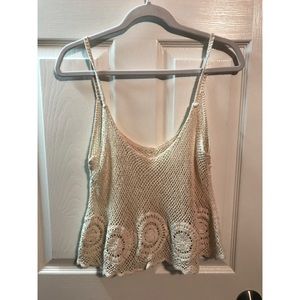Boho crochet crop top.